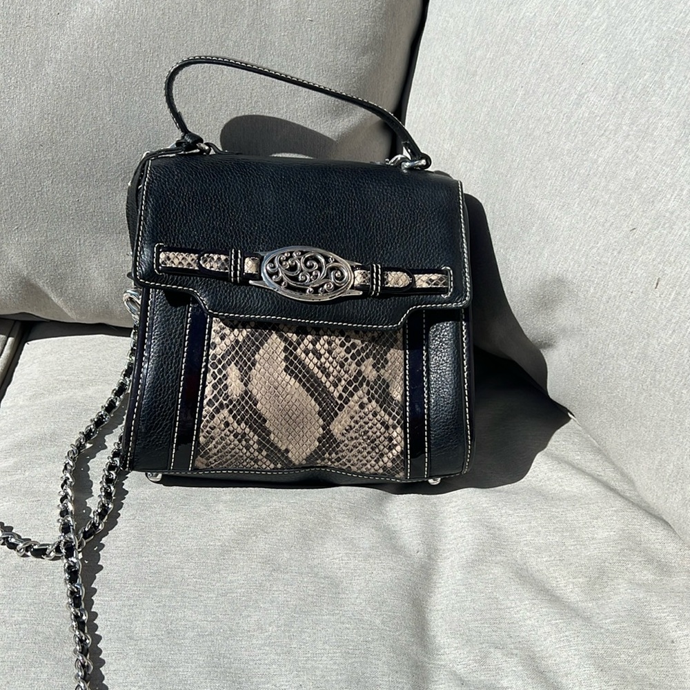 Brighton Tommi snakeskin satchel